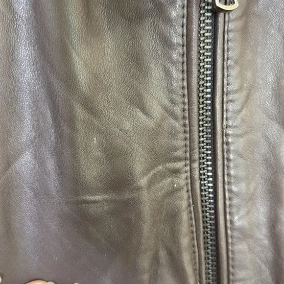 Michael Kors Men's Dark Brown Leather Jacket Coat Multiple Pockets XXL - Picture 6 of 16